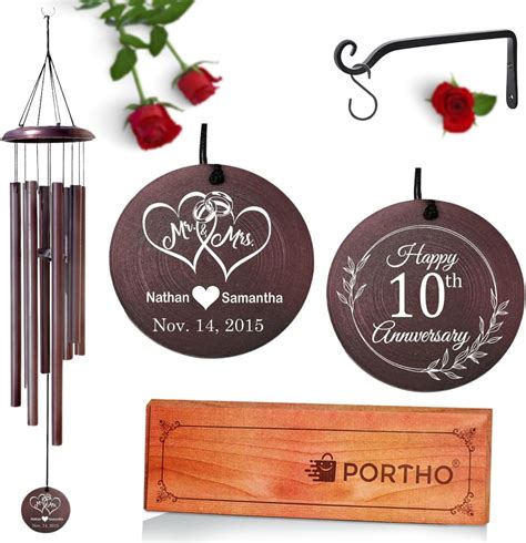 Personalized Anniversary Wind Chime Windchime Wedding