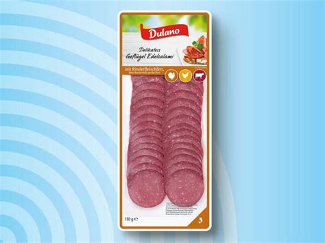 Dulano Delikatess Geflügel Edelsalami 130 g von Lidl ansehen