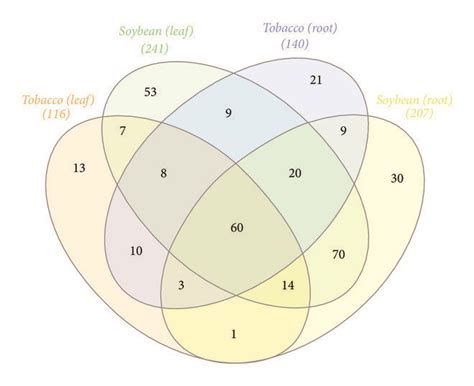 A Venn Diagram Representing The Distribution Of Metabolites In Tobacco