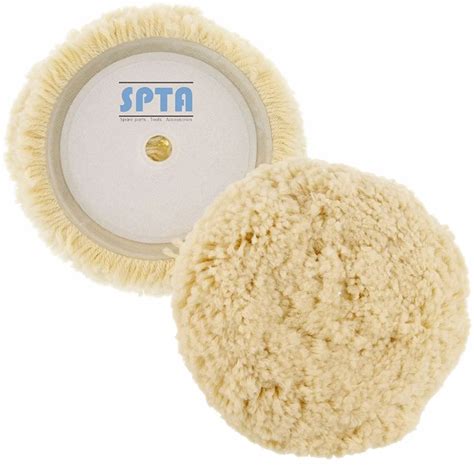 Spta 6150mm 100 Wool Hook And Loop Grip Buffing Pad For Car Polisher