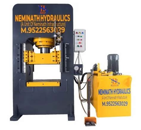 Mild Steel H Frame Hydraulic Press Machine Automation Grade Semi