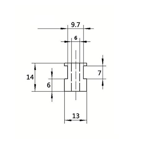 Snapklik WINSINN GT2 Pulley 16 Teeth 6mm Bore 6mm Width 16T