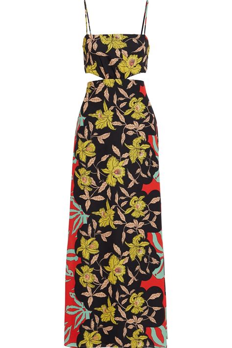 Buy Johanna Ortiz Riqueza Natural Cutout Floral Print Crepe Maxi Dress