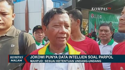 Mahfud Sebut Wajar Jika Presiden Jokowi Punya Data Intelijen Soal