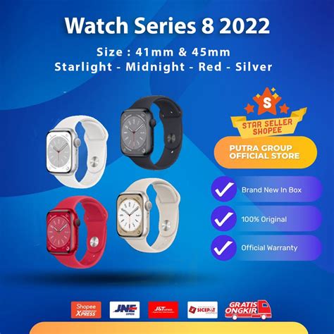 Jual Apple Watch Series 8 45mm 41mm Nike Midnight Silver Starlight Red