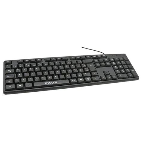 Teclado Fio USB Standard ABNT2 Padrão Brasileiro BK 103 Exbom Preto