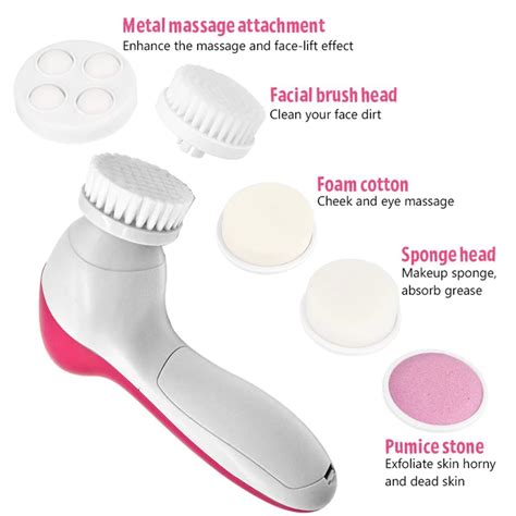 Face Wash Facial Cleanser Body Cleansing Brush 5 In 1 Beauty Care Massager Buy Face Brush