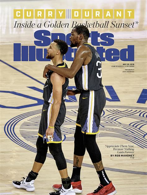 Curry Durant Inside A Golden Basketball Sunset Sports Illustrated Cover