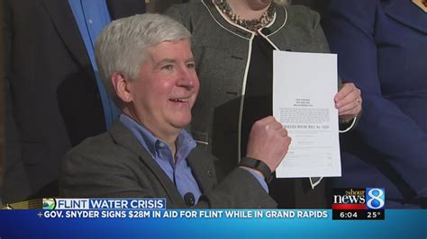 Gov Snyder Signs 28m In Aid For Flint Youtube