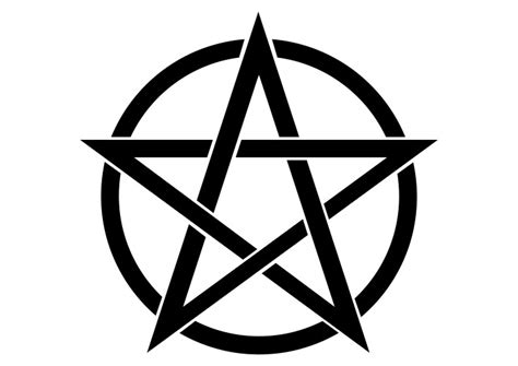 Pentagram Occult Symbol Wiccan Sigil Pentacle Vector Image