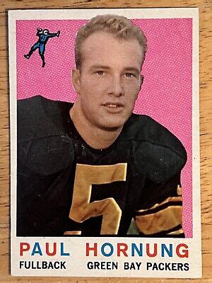 Paul Hornung 1959 Topps Football 82 Vintage HOF Green Bay Packers EBay