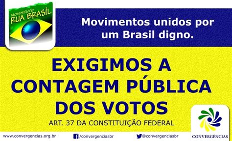 Movimento Nacional Pela Contagem P Blica Dos Votos Ganha Banners