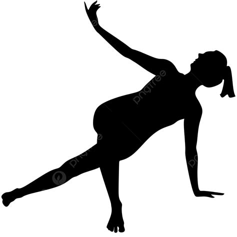 Ballerina Pose Silhouette Transparent Background Girl Dancing Pose