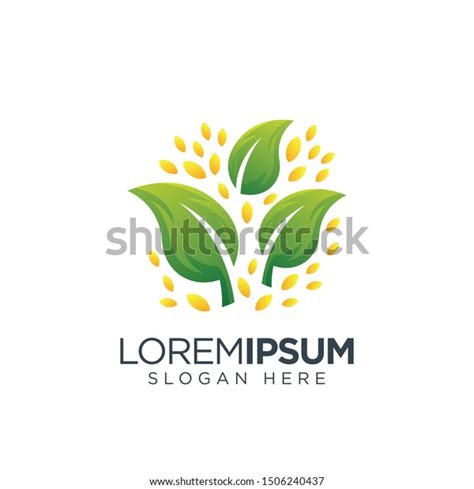 Leaf Logo Design Template Farm Logo Stock Vector Royalty Free