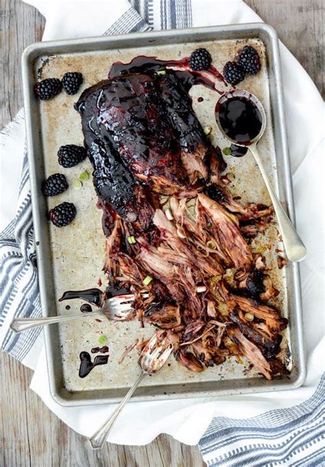 Easy Slow Cooker Pork Roast With Hoisin Blackberry Sauce Recipe Slow Cooker Pork Pulled