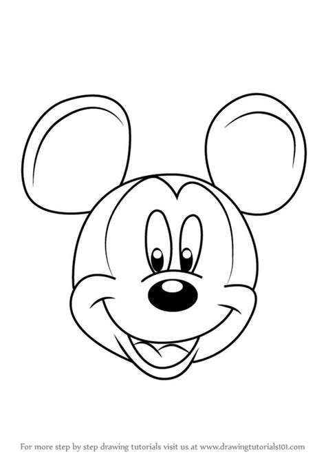 Learn How to Draw Mickey Mouse Face from Mickey Mouse Clubhouse (Mickey ...