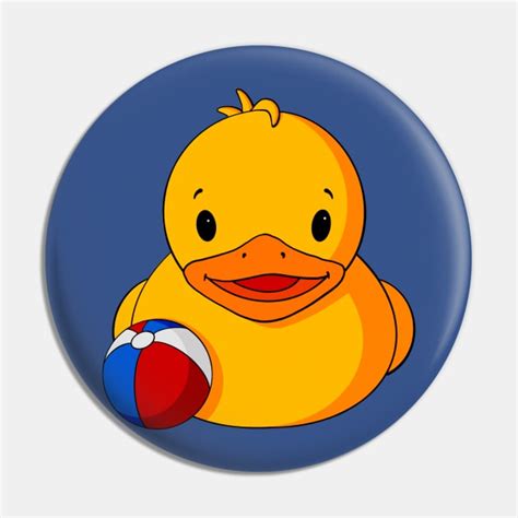 Beach Ball Rubber Duck Rubber Duck Pin Teepublic