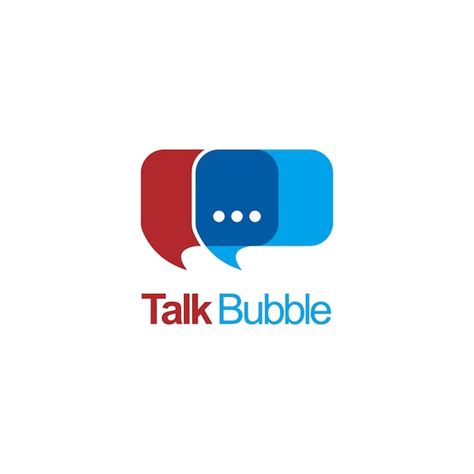 Premium Vector Talk Bubble Conversation Logo Vector Image