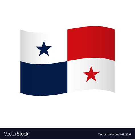 Wavy Flag Of Panama Royalty Free Vector Image VectorStock