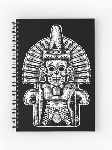 Cuaderno For Sale Con La Obra Mictlantecuhtli Dios De La Muerte Azteca De Zugart Redbubble