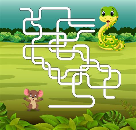 game template with snake and mouse 12850185 Vector Art at Vecteezy