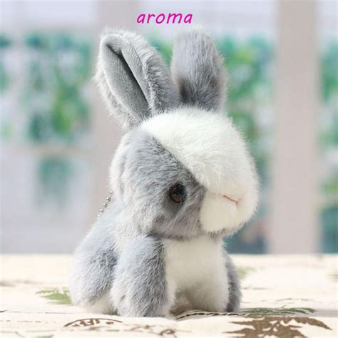 Aroma พวงกุญแจ จี้ตุ๊กตากระต่ายน่ารัก ผ้ากํามะหยี่ขนนิ่ม ของขวัญวันเกิด