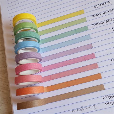 Washi Tape Slim Fresh Colors BRW 1 Unidade Fita Adesiva Decorativa