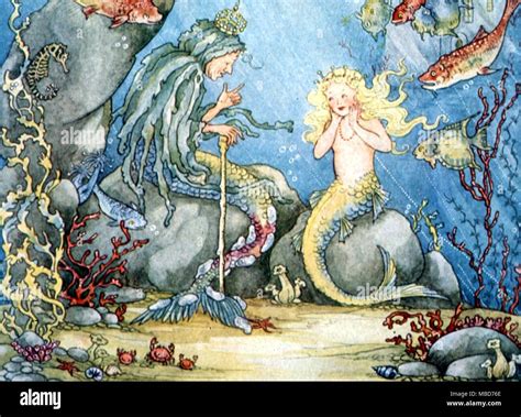 Fairy stories - The Little Mermaid - hearing tales of the world above the sea - illustrated by ...