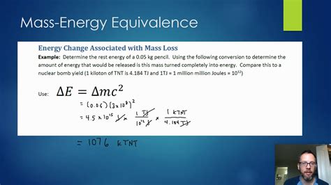 Mass Energy Equivalence Youtube