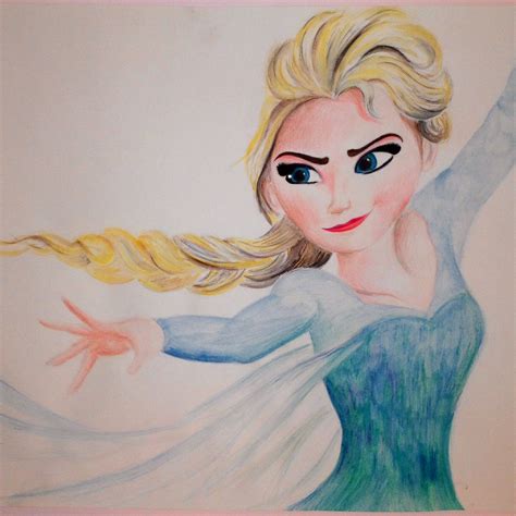 Elsa First Drawing Elsa The Snow Queen Fan Art 37339348 Fanpop