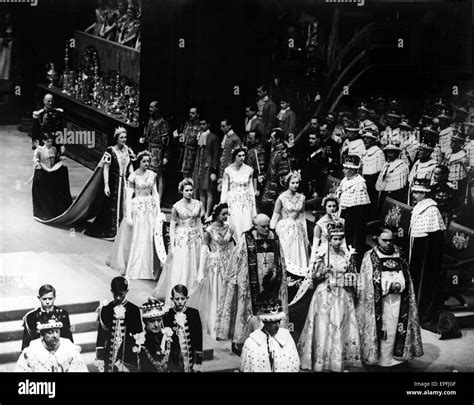 Queens coronation ceremony Black and White Stock Photos & Images - Alamy