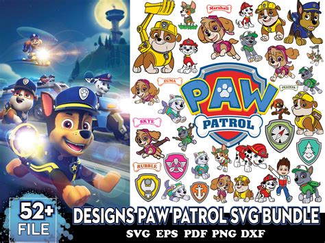 52 Designs Paw Patrol Svg Bundle, Paw Patrol Svg - Inspire Uplift