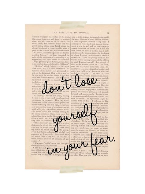 Dictionary Art Print Inspirational Quote Dont Lose Yourself In Your