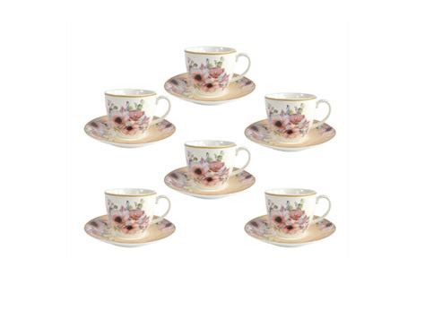 PORCELAN SET ZA KAFU BEZ CVET 160ML 6 1 GL 1602039A SIGMA Domod Ba