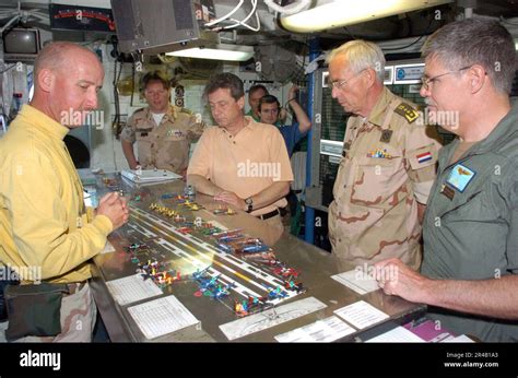 US Navy Distinguished Visitors From The Netherlands Are Briefed On