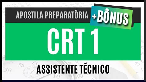 Concurso CRT 1 2023 Apostila PREPARATÓRIA para Assistente Técnico