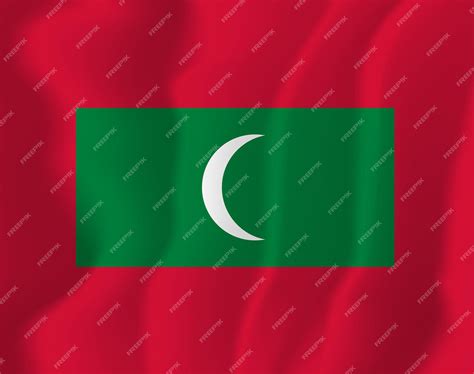 Premium Vector Maldives Waved Flag Illustration Vector Background