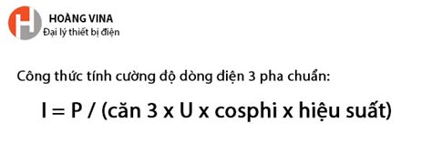 Công thức tính cường độ dòng điện 3 pha chuẩn Hoàng Vina Thợ Sửa