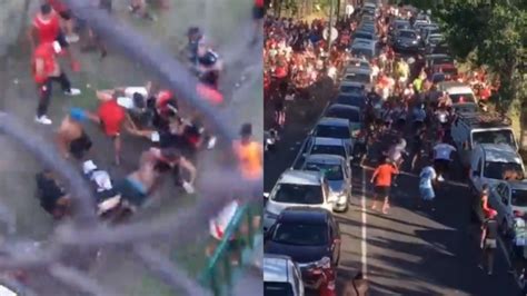 Los Impactantes Videos Del Enfrentamiento Entre Dos Facciones De La Barra De River Rosario3