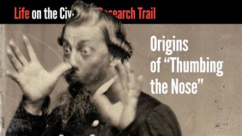 Origins Of Thumbing The Nose Youtube