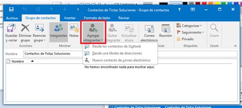 Crear Grupo De Contactos En Outlook Tictac Soluciones Informáticas