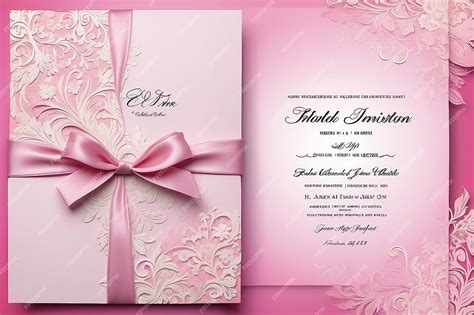 Premium Photo Romantic Pink Background Wedding Invitations H5