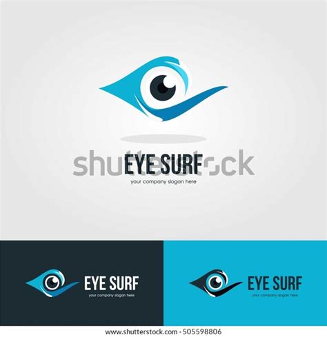 Vision Eye Logo Template Emblem Stock Vector Royalty Free