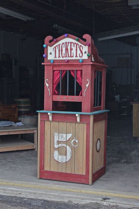 Vintage Carnival Style Wooden Ticket Booth. | Vintage circus party ...