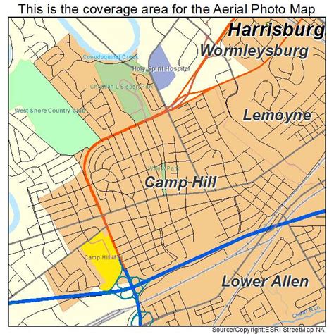 Aerial Photography Map Of Camp Hill Pa Pennsylvania