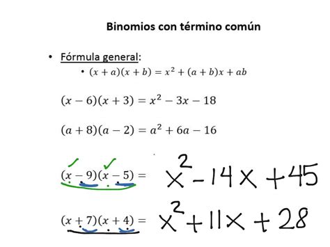 Binomios Con Termino Comun