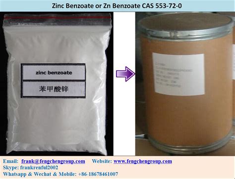 Zinc Benzoate Or Zn Benzoate Cas 553 72 0 Manufacturers And Suppliers