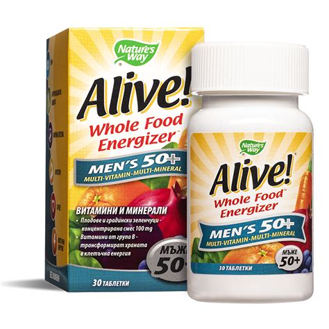 NATURES WAY ALIVE MEN S 50 мултивитамини за мъже над 50г x 30 tabl Subra