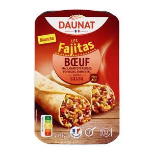 Achat DAUNAT Fajitas Boeuf Maïs haricots rouges sauce salsa 2x120g