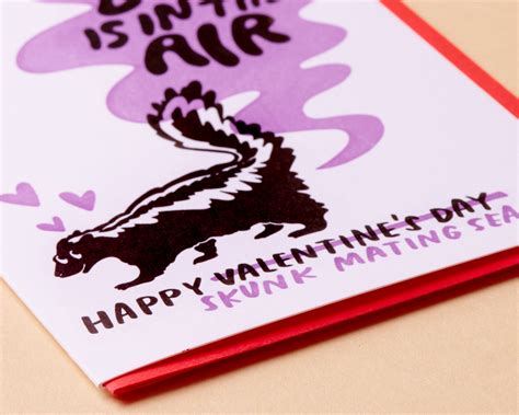 Skunk Valentines Day Card And Here We Are